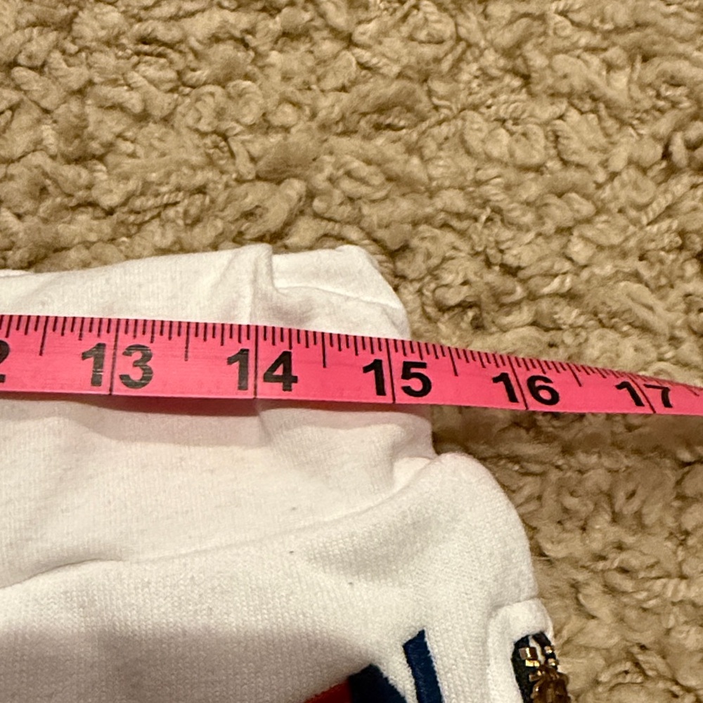 Aviator Nation White Track Joggers with Rainbow Cuff Trim - Picture 8 of 8
